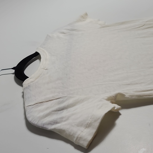 J. CREW Cream Tee with Orange Floral Embroidery Short Sleeve 100% Cotton Size XS - Picture 13 of 13